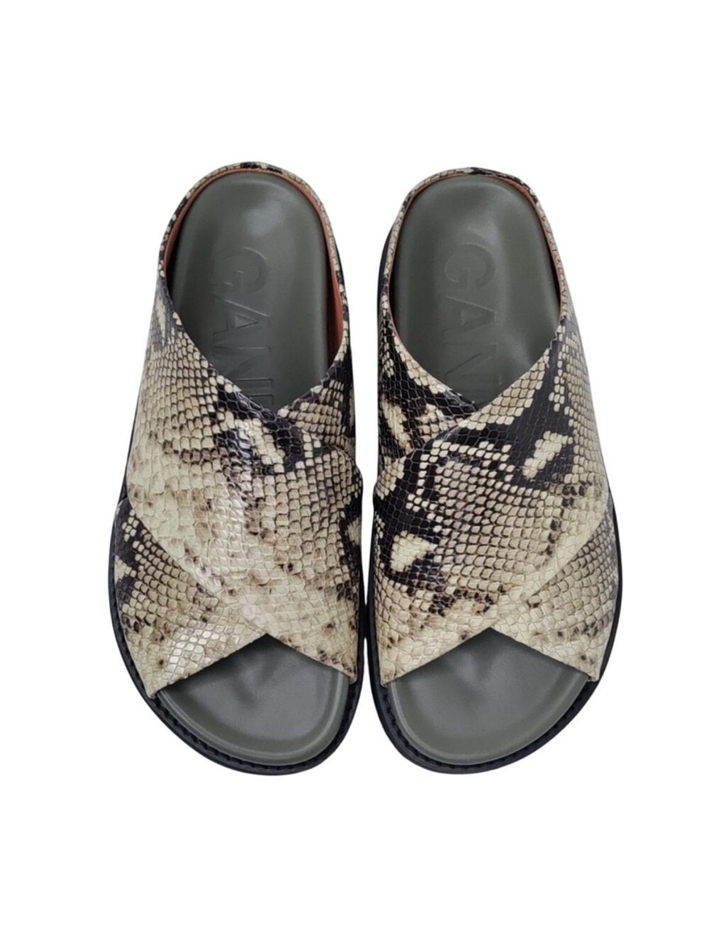 Ganni Snakeskin Slide - Picture 4 of 7